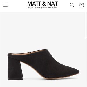 Matt&Nat Black Suade Slip On Heels